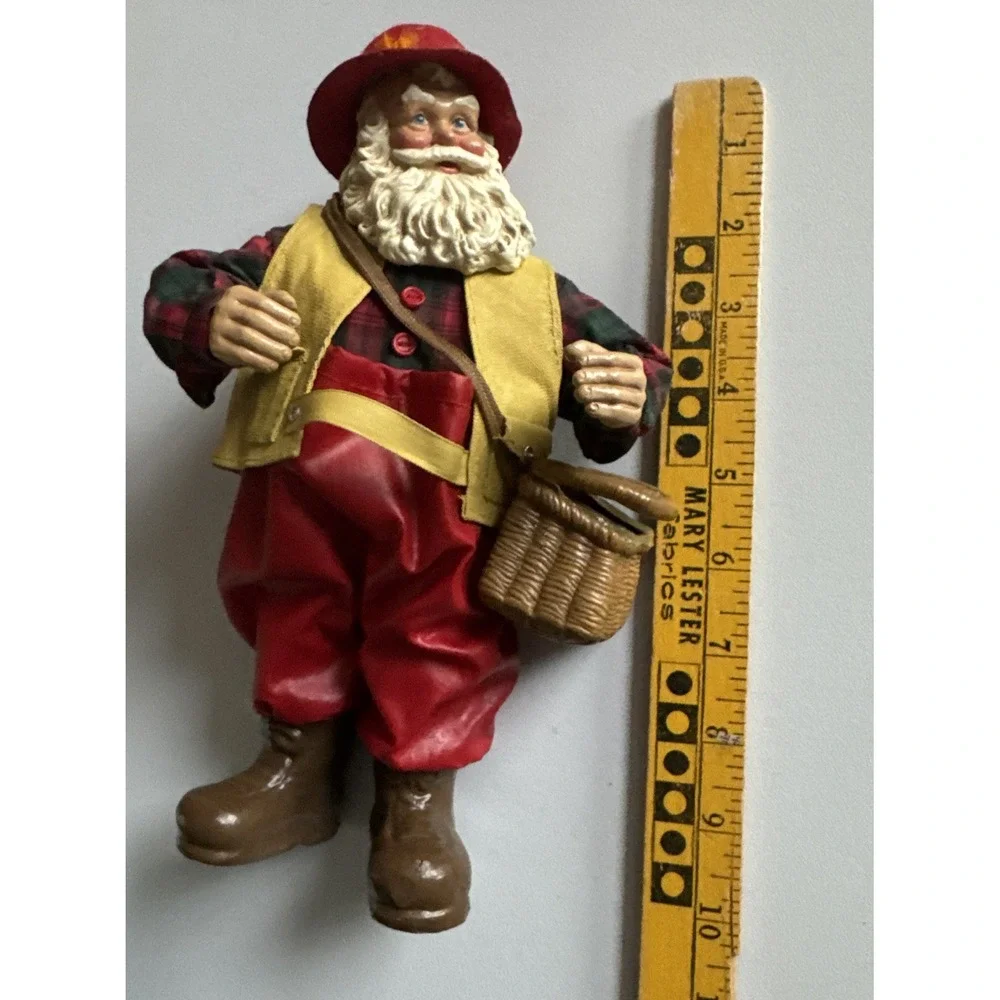 Santa Fishing Figurine‎ Fishtales Orig Box Kurt Adler KSA Fabriche NEW, Vintage